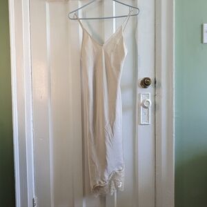 Beige slip dress